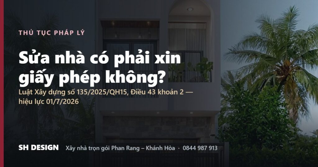 Phối cảnh 3D minh hoạ hồ sơ xin phép xây dựng Phan Rang — SH Design