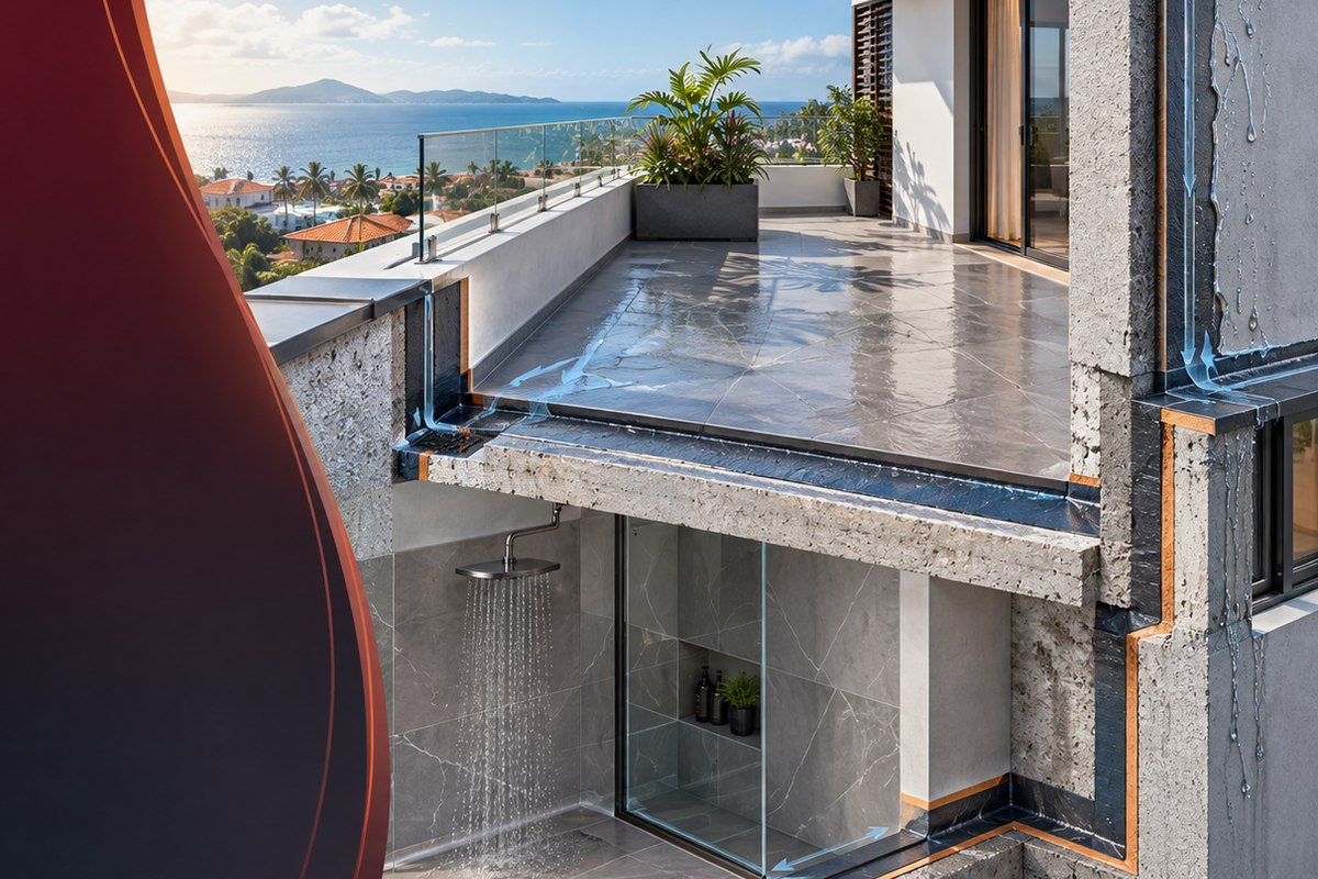 Thi công lớp chống thấm sân thượng