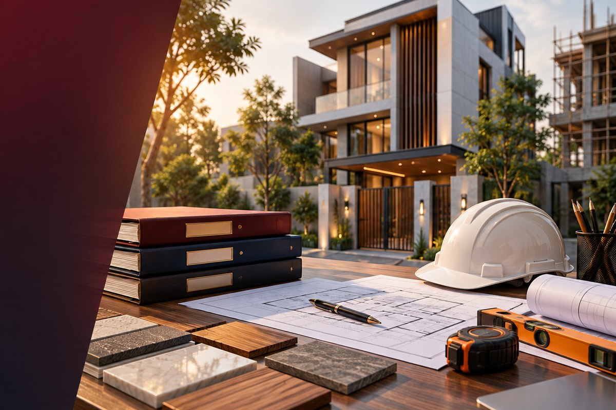 Chủ nhà trao đổi với nhà thầu tại công trường