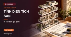 Ảnh minh hoạ bài: Cách tính diện tích sàn xây dựng nhà phố: 4 bước, ví dụ nhà 5 × 20 m 3 tầng, và vì sao hai báo giá lệch nhau