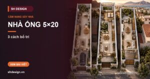 Ảnh minh hoạ bài: Bố trí mặt bằng nhà ống 5 × 20 m ở Phan Rang: 3 phương án theo số tầng, 3 nguyên tắc cho vùng nắng, kèm lô 4 × 16 và 5 × 18